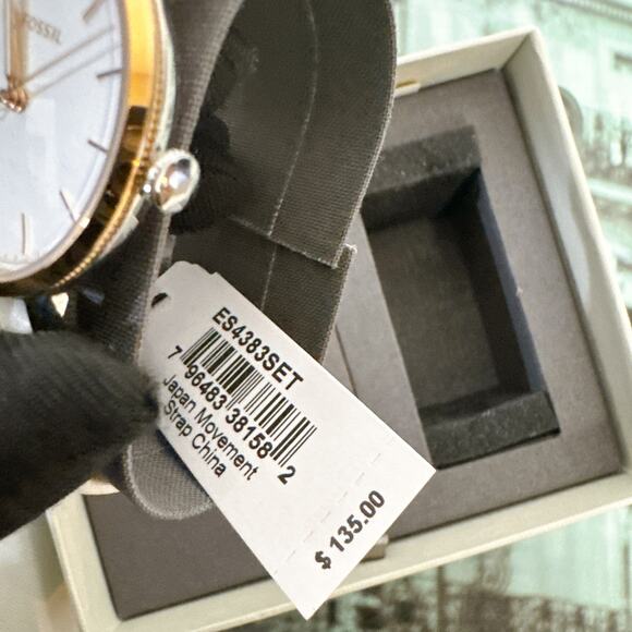 Fossil ES4383SET Neely White Leather Watch & Jewelry Set main image 9